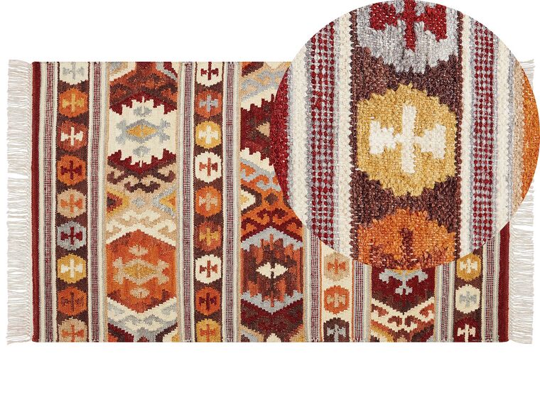 Vlnený kelímový koberec 80 x 150 cm viacfarebný AYGAVAN_859228