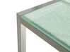 Set tavolo e sedie da giardino in vetro temperato e fibra tessile grigio tavolo 220 con 8 sedie GROSSETO_677360