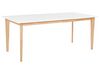 Rozkladací jedálenský stôl 140/180 x 90 cm biela/svetlé drevo SOLA_785760