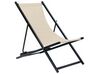 Skladacia plážová stolička béžová/čierna LOCRI II_857169