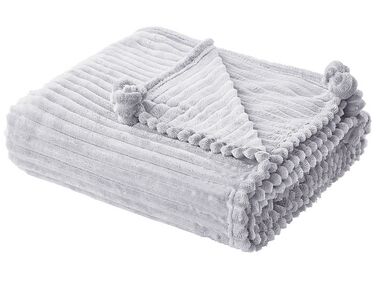 Blanket 150 x 200 cm Light Grey KAWERI