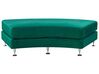 7 Seater Curved Modular Velvet Sofa Dark Green ROTUNDE_793590