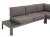 5 Seater Aluminium Garden Corner Sofa Set Grey FERENTINO_777829