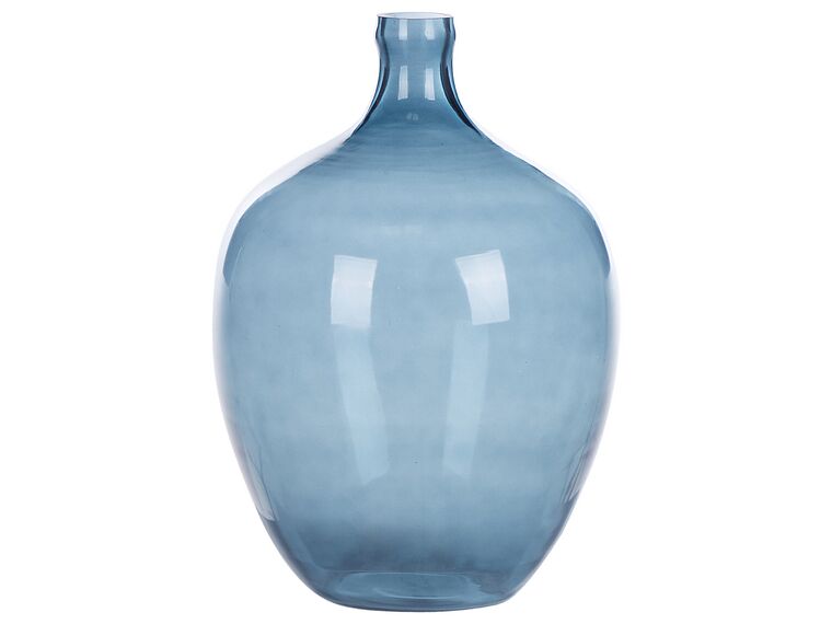 Wazon dekoracyjny szklany 39 cm niebieski ROTI_823647