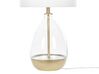Lampada da tavolo vetro bianco e oro 63 cm OKARI_823053