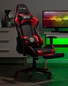 Cadeira gaming em pele sintética vermelha e preta VICTORY_759169