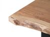 	Mesa de comedor de madera de acacia clara/negro 200 x 95 cm HEBY_750347