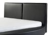 Luxusní černá kruhová postel z pravé kůže 180x200 cm LAVAL_106614