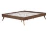 Bed hout donkerbruin 140 x 200 cm BERRIC _873735