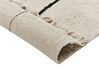 Dywan bawełniany 140 x 200 cm beżowo-czarny NURU_840018