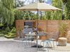 Set da giardino 4 posti metallo azzurro con ombrellone (16 opzioni) CALVI_877714