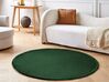 Okrúhly viskózový koberec ø 140 cm smaragdovozelený GESI II_793636
