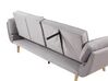 Velvet Sofa Bed Light Grey ASBY_788070
