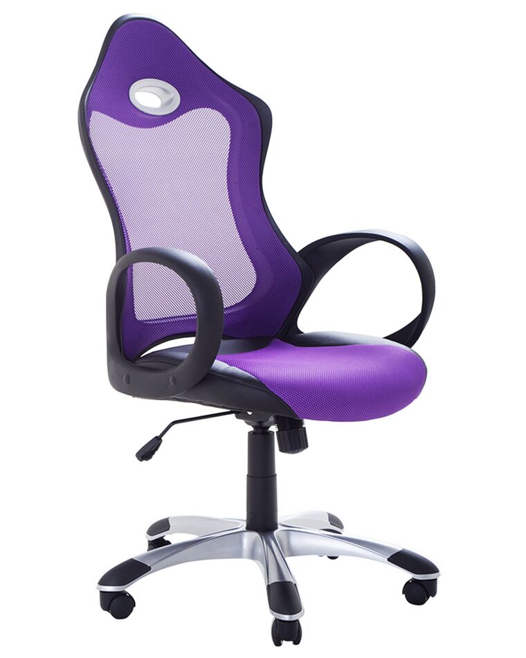 Krzesło biurowe regulowane fioletowe iCHAIR_22782
