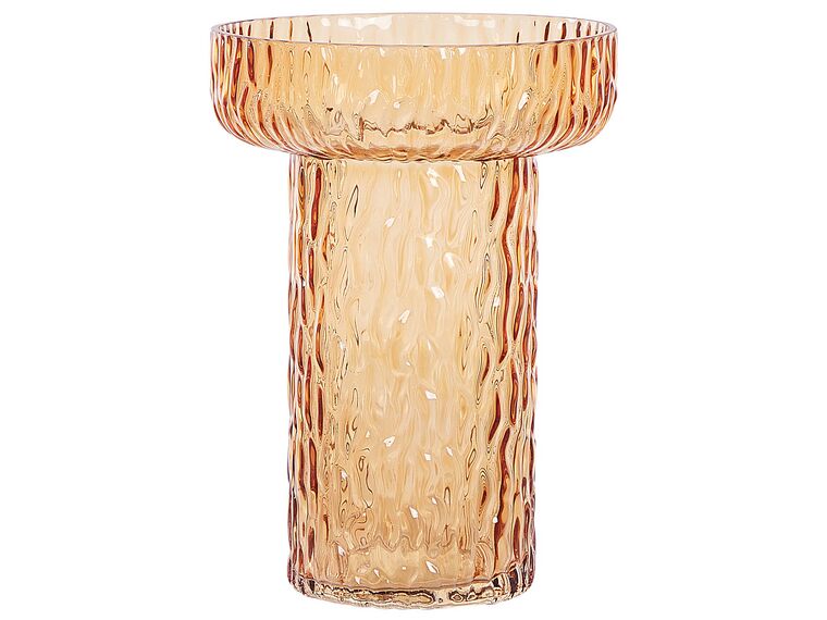 Glass Flower Vase 20 cm Orange PLATANIA_838157