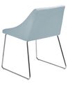 Conjunto de 2 cadeiras em veludo azul claro ARCATA_808591