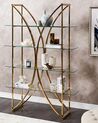 4 Tier Metal Bookcase Gold HOLLOW_895865