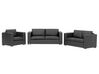 Sofa Set Leder schwarz 6-Sitzer HELSINKI_103663