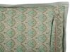 Almofada decorativa com padrão de folha em algodão verde 45 x 45 cm PICTUS_838838