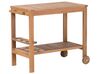 Zestaw ogrodowy drewniany stół i 8 krzeseł z wózkiem SASSARI_736142