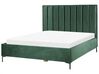 Łóżko z pojemnikiem welurowe 180 x 200 cm zielone SEZANNE_892471