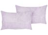 Set of 2 Corduroy Cushions 47 x 27 cm Violet MILLET_854689