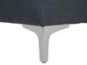 Canapé panoramique convertible en tissu gris foncé 6 places avec pouf ABERDEEN_718940