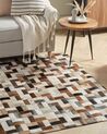 Hnědo-béžový kožený koberec 160x230 cm CESME_211730