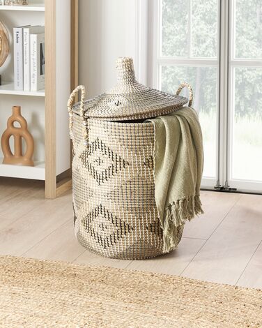 Seagrass Basket with Lid Light CAMRANH
