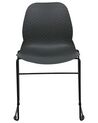 Conjunto de 4 sillas de comedor gris oscuro PANORA_873648