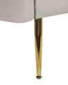 Sessel Samtstoff grau mit goldenen Beinen LACONIA_781732