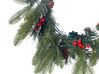 Osvícený vánoční věnec ⌀ 50 cm zelený WHITEHORN _881148
