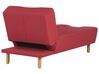Chaise longue in tessuto rosso ALSTEN_806851