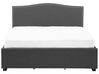 Fabric EU Super King Bed with Storage Grey MONTPELLIER_709554