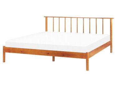 Wooden EU King Size Bed Light BARRET II