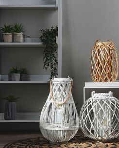 Lyhty bambupuu valkoinen 77 cm TONGA