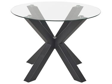 Fekete Kerek Étkezőasztal ⌀ 100 cm OTIUM