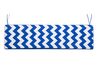 Auflage für Gartenbank SIMERI blaues ZickZack Muster 154 x 52 x 5 cm_695274