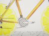 Lot de 2 coussins décoratifs vélo jaune / blanc 45 x 45 cm RUSCUS_799579