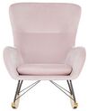 Velvet Rocking Chair Pink ELLAN_822933