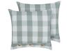 Set of 2 Cushions Checked 45 x 45 cm Mint Green TAMNINE_902323
