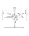 Ceiling Fan with Light Silver with Light Wood GILA_792535