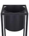 Metal Plant Pot Stand 15 x 15 x 40 cm Black IDRA_804696