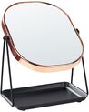Miroir de maquillage 20 x 22 cm rose doré CORREZE_848312
