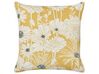 Conjunto de 2 almofadas decorativas com impressão floral em algodão amarelo 45 x 45 cm SCIRPUS_893289
