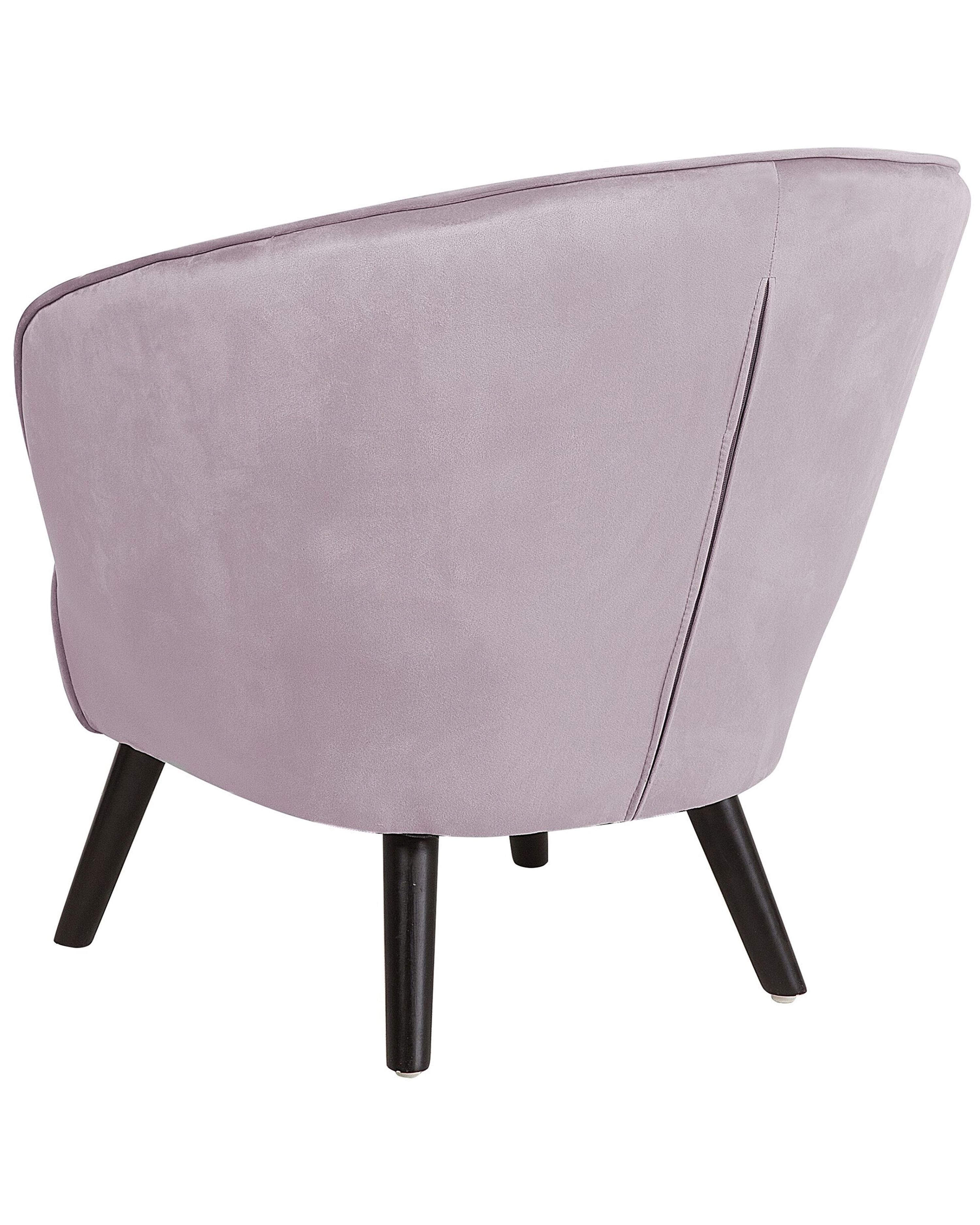 Fotel welurowy różowy DALA