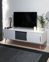 TV-Möbel weiß / grau 160 x 41 x 56 cm INDIANA_887190