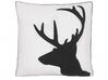 Set of 2 Cotton Cushions Reindeer Motif 45 x 45 cm Black and White SHADRACK_814146
