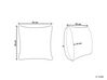 Bavlnený vankúš so vzorom 45 x 45 cm krémová biela CATALPA_843479