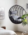 PE Rattan Hanging Chair with Stand Black ASPIO_765027